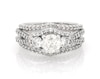 Thumbnail Image 1 of Previously Owned Round-Cut Diamond Three-Stone Bridal Set 1-5/8 ct tw 14K White Gold Size 6