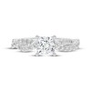 Thumbnail Image 3 of Previously Owned Lab-Grown Diamonds Princess-Cut Twist Engagement Ring 7/8 ct tw 14K White Gold