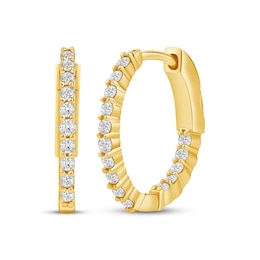 Previously Owned KAY Lab-Grown Diamonds Inside-Out Hoop Earrings 1/2 ct tw 10K Yellow Gold