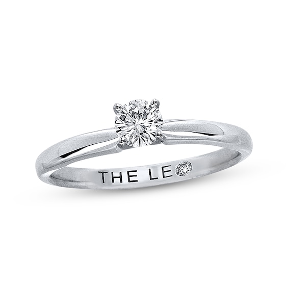 Previously Owned The Leo Diamond Solitaire 1/3 ct tw Round-cut 14K White Gold Ring