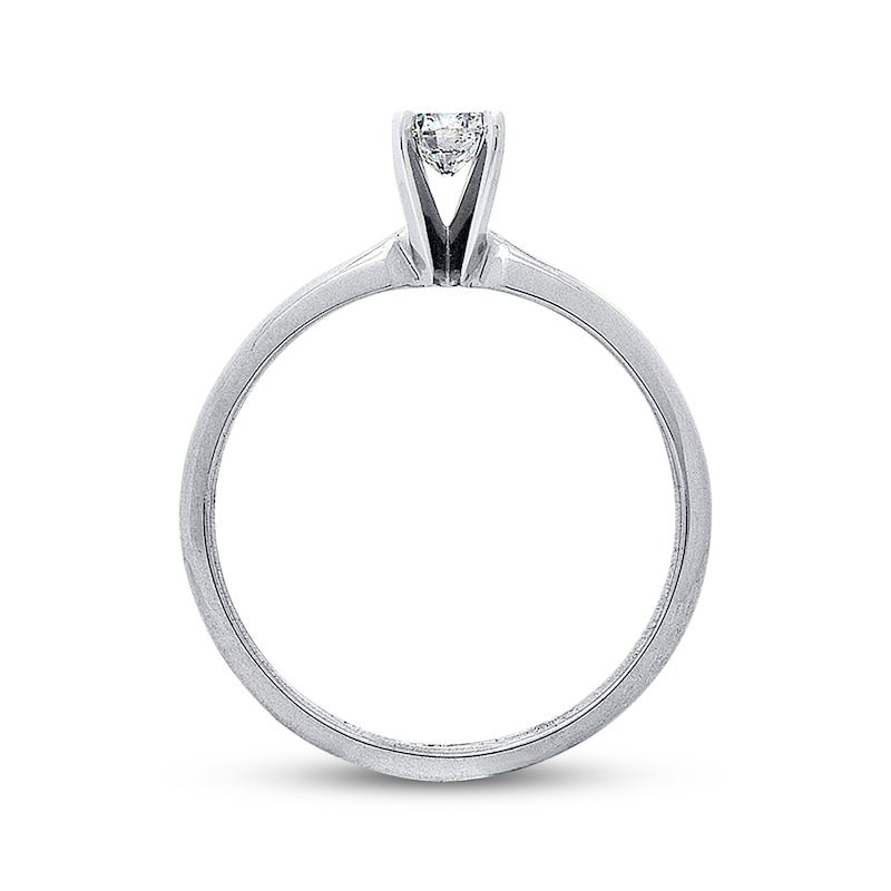 Main Image 2 of Previously Owned The Leo Diamond Solitaire 1/3 ct tw Round-cut 14K White Gold Ring