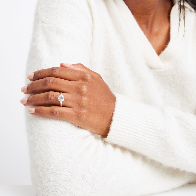 Main Image 4 of Previously Owned THE LEO Artisan Diamond Solitaire Engagement Ring 2 ct tw Diamond 14K White Gold