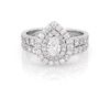 Thumbnail Image 1 of Previously Owned Neil Lane Pear-Shaped Diamond Double Halo Bridal Set 2 ct tw 14K White Gold Size 7.5