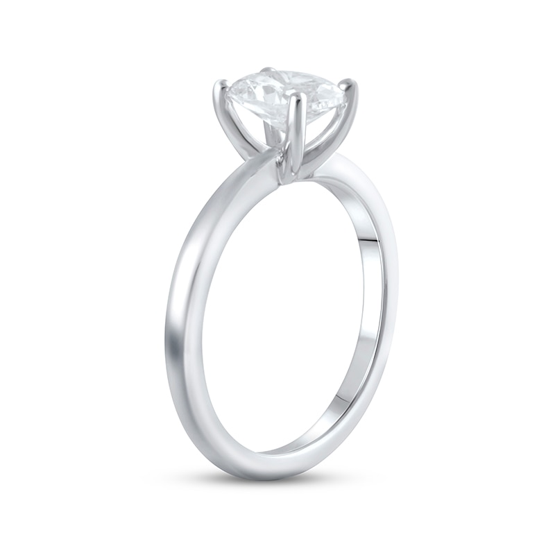 Main Image 2 of Previously Owned Lab-Grown Diamonds Solitaire Ring 1-1/2 ct tw Oval-cut 14K White Gold (F/VS2)