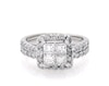 Thumbnail Image 1 of Previously Owned Princess-Cut Diamond Quad Bridal Set 1-3/4 ct tw 14K White Gold Size 6.5