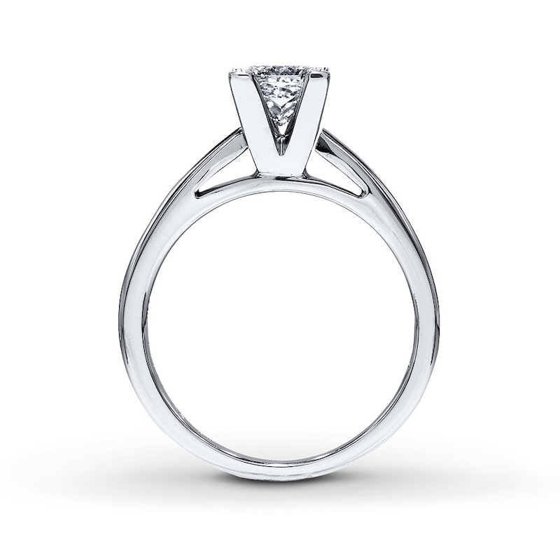 Main Image 2 of Previously Owned THE LEO Diamond Artisan Ring 1 Carat Princess-cut 14K White Gold