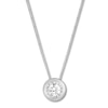 Thumbnail Image 1 of Previously Owned Diamond Solitaire Necklace 1/5 ct 10K White Gold 17" (K/I2)