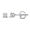 Thumbnail Image 1 of Previously Owned Certified Diamond Round-cut Solitaire Earrings 1/2 ct tw 14K White Gold