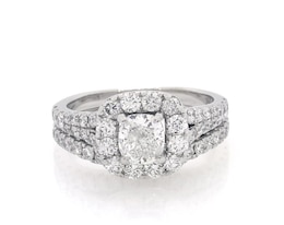 Previously Owned Neil Lane Cushion-Cut Diamond Bridal Set 2-1/2 ct tw 14K White Gold Size 7.75