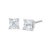 Thumbnail Image 1 of Previously Owned Diamond Solitaire Earrings 1/2 ct tw Princess-Cut 14K White Gold (J/I3)