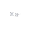 Thumbnail Image 1 of Previously Owned Certified Diamond Solitaire Earrings 1/4 ct tw Round-cut 14K White Gold (J/I1)