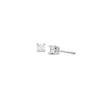 Thumbnail Image 1 of Previously Owned Certified Diamond Solitaire Earrings 1/4 ct tw Princess-cut 14K White Gold (J/I1)