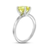 Thumbnail Image 2 of Previously Owned Lab-Grown Diamonds Yellow Oval-Cut Solitaire Ring 2 ct tw 14K White Gold