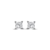 Thumbnail Image 2 of Previously Owned Certified Diamond Princess-cut Solitaire Earrings 1/2 ct tw 14K White Gold