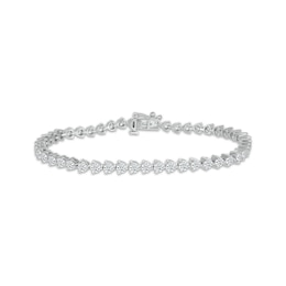 Previously Owned KAY Lab-Grown Diamonds Line Bracelet 4 ct tw 14K White Gold 7.25"