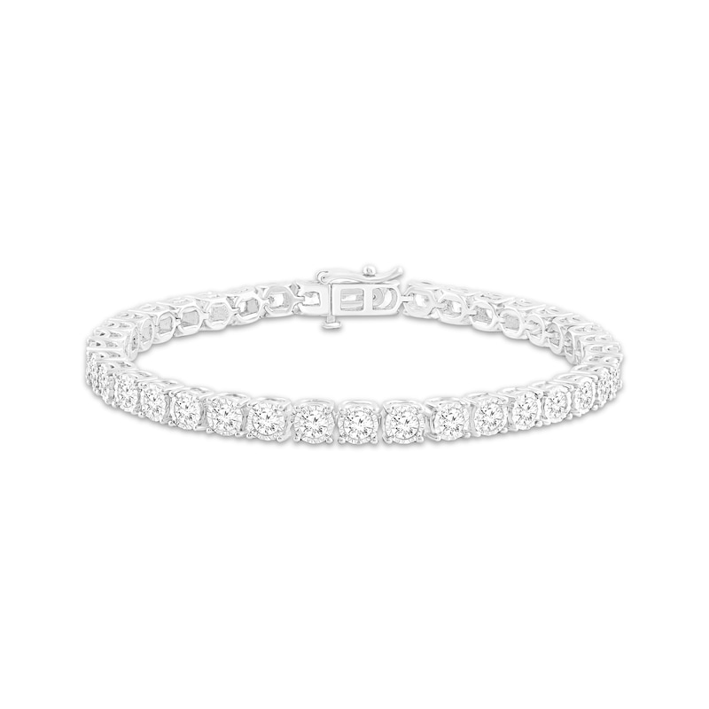 Main Image 1 of Previously Owned KAY Lab-Grown Diamonds Tennis Bracelet 7 ct tw 10K White Gold 7.25"