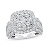 Thumbnail Image 1 of Previously Owned Multi-Diamond Cushion-Shaped Halo Engagement Ring 2 ct tw 10K White Gold