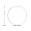 Thumbnail Image 1 of Previously Owned KAY Lab-Grown Diamonds Baguette & Round-Cut Hoop Earrings 3 ct tw 10K White Gold