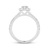 Thumbnail Image 3 of Previously Owned Lab-Grown Diamonds Pear-Shaped Halo Engagement Ring 1 ct tw 14K White Gold