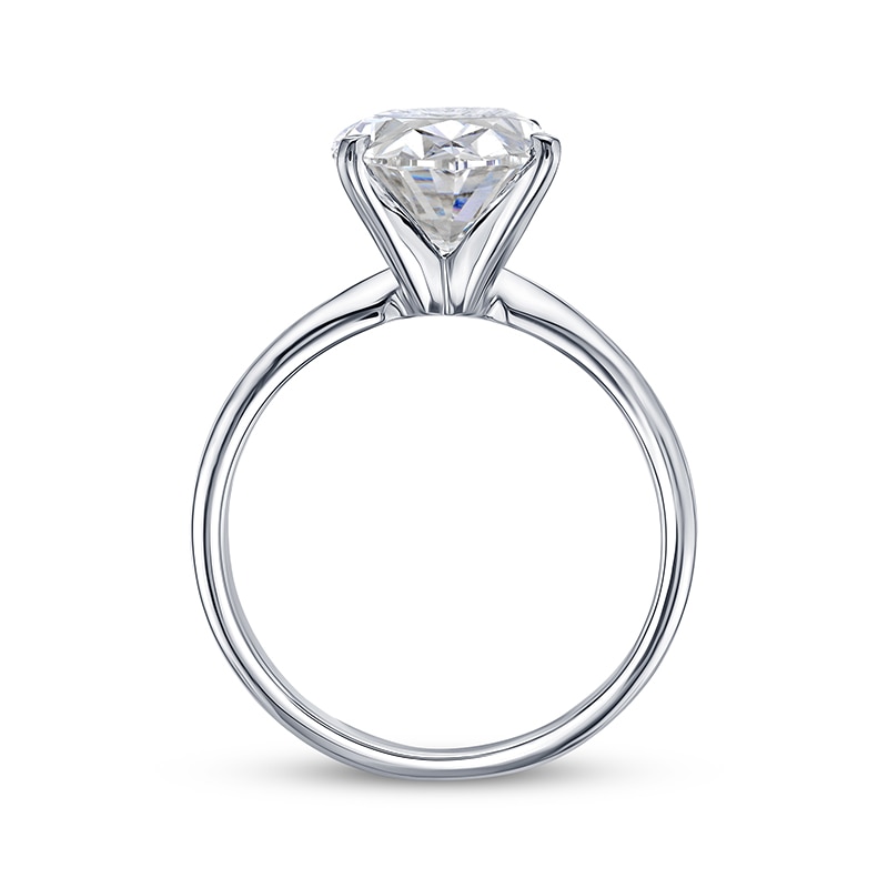 Main Image 2 of Previously Owned Lab-Grown Diamonds Oval-Cut Solitaire Engagement Ring 3-1/2 ct tw 14K White Gold (I/SI2)