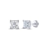 Thumbnail Image 1 of Previously Owned THE LEO Legacy Lab-Grown Diamond Princess-Cut Solitaire Stud Earrings 1-1/2 ct tw 14K White Gold (F/VS2)