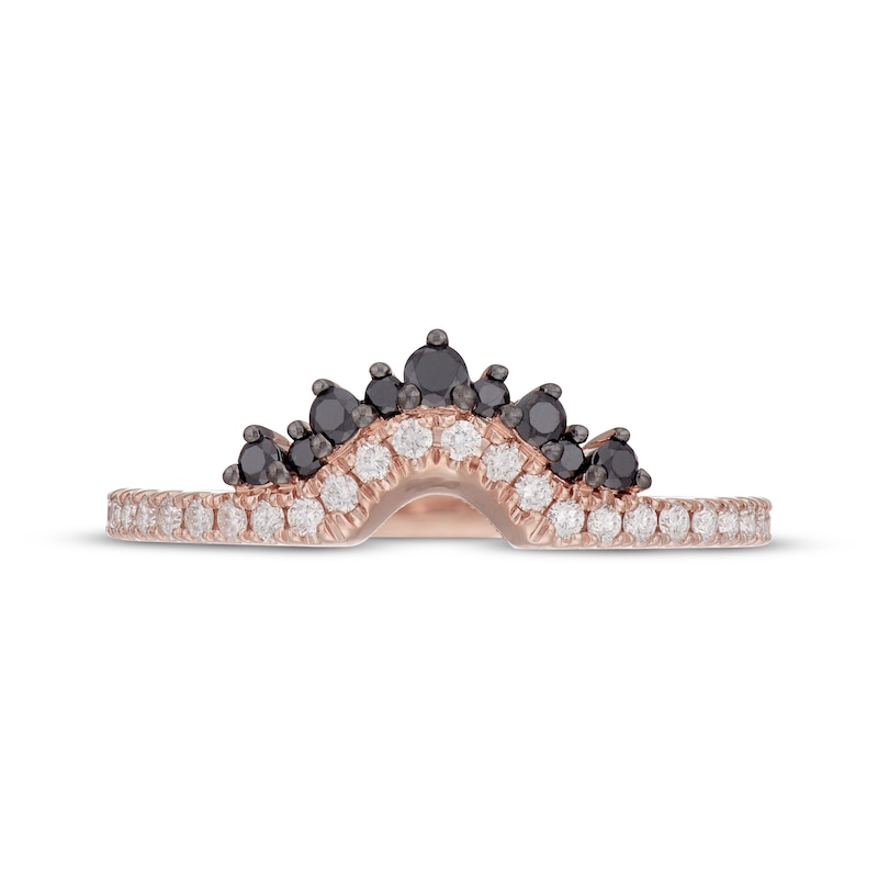 Main Image 3 of Previously Owned Neil Lane Black & White Diamond Wedding Band 3/8 ct tw Round-cut 14K Rose Gold