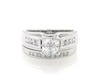 Thumbnail Image 1 of Previously Owned Princess-Cut Quad Diamond Bridal Set 1-1/5 ct tw 14K White Gold Size 6.5