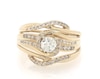 Thumbnail Image 1 of Previously Owned Round-Cut Diamond Bypass Bridal Set 7/8 ct tw 14K Two-Tone Gold Size 9.75