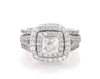Thumbnail Image 1 of Previously Owned Neil Lane Princess-Cut Diamond Double Halo Bridal Set 2-3/8 ct tw 14K White Gold Size 4.25