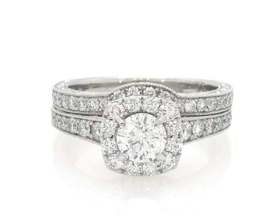 Previously Owned Neil Lane Round-Cut Diamond Bridal Set 1-1/2 ct tw 14K White Gold Size 7.25