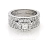 Thumbnail Image 1 of Previously Owned THE LEO Diamond Princess-Cut Halo Bridal Set 1-1/6 ct tw 14K White Gold Size 7