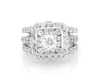 Thumbnail Image 1 of Previously Owned Round-Cut Diamond Double-Halo Bridal Set 2-5/8 ct tw 14K White Gold Size 5