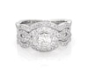 Thumbnail Image 1 of Previously Owned Neil Lane Round-Cut Diamond Halo Bridal Set 1-3/8 ct tw 14K White Gold Size 5.5