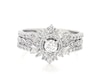 Thumbnail Image 1 of Previously Owned Round-Cut Diamond Halo Bridal Set 1 ct tw 10K White Gold Size 10