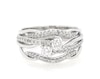 Thumbnail Image 1 of Previously Owned Round-Cut Diamond Two-Stone Bridal Set 5/8 ct tw 14K White Gold Size 9