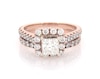 Thumbnail Image 1 of Previously Owned Neil Lane Princess-Cut Diamond Halo Bridal Set 2-1/2 ct tw 14K Rose Gold Size 7.75