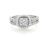 Thumbnail Image 1 of Previously Owned Neil Lane Princess-Cut Diamond Double Halo Bridal Set 1-1/3 ct tw 14K White Gold Size 8.75