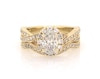 Thumbnail Image 1 of Previously Owned Neil Lane Oval-Cut Diamond Halo Bridal Set 1-1/2 ct tw 14K Yellow Gold Size 4.25