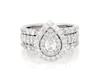 Thumbnail Image 1 of Previously Owned Pear-Shaped Diamond Bridal Set 1-3/4 ct tw 14K White Gold Size 5