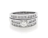 Thumbnail Image 1 of Previously Owned Round-Cut Diamond Bridal Set 5/8 ct tw 14K White Gold Size 6.25