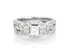 Thumbnail Image 1 of Previously Owned THE LEO Diamond Princess-Cut Halo Bridal Set 1-5/8 ct tw 14K White Gold Size 4.75