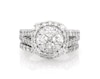 Thumbnail Image 1 of Previously Owned Multi-Diamond Halo Bridal Set 2-1/3 ct tw 14K White Gold Size 6
