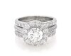 Thumbnail Image 1 of Previously Owned Neil Lane Round-Cut Diamond Halo Bridal Set 4 ct tw 14K White Gold Size 7