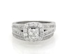 Thumbnail Image 1 of Previously Owned Cushion-Cut Diamond Bridal Set 1-3/8 ct tw 14K White Gold Size 5.75