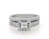 Thumbnail Image 1 of Previously Owned Princess-Cut Quad Diamond Bridal Set 3/4 ct tw 14K White Gold Size 4.25