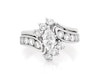 Thumbnail Image 1 of Previously Owned Marquise-Cut Diamond Bridal Set 1-3/8 ct tw 14K White Gold Size 6.25