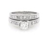 Thumbnail Image 1 of Previously Owned Princess-Cut Diamond Bridal Set 1-7/8 ct tw 14K White Gold Size 6.75