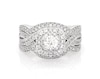 Thumbnail Image 1 of Previously Owned Neil Lane Round-Cut Diamond Double Halo Bridal Set 1 ct tw 14K White Gold Size 5.25