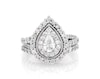 Thumbnail Image 1 of Previously Owned Pear-Shaped Diamond Halo Bridal Set 1-5/8 ct tw 14K White Gold Size 6.5