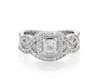 Thumbnail Image 1 of Previously Owned Neil Lane Princess-Cut Diamond Halo Bridal Set 1-1/4 ct tw 14K White Gold Size 6